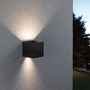 Nástěnná - P 94847 Domovní LED venkovní nástěnné svítidlo Smart Home Zigbee Cybo IP44 hranaté 100x100mm RGBW 2x2,5W 230V antracit hliník - PAULMANN - foto 3