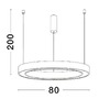 Kruhová - NV 9558605 Závěsné svítidlo STING LED hliník a akryl bronz Epistar SMD2835 50W 3000K Eaglerise TRIAC driver D80 H200 120st. IP20 stmívatelné - NOVA LUCE - foto 3