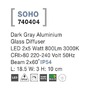 Nástěnná - NV 740404 Venkovní nástěnné svítidlo SOHO tmavě šedý hliník skleněný difuzor LED 2x5W 3000K 220-240V 2x60st. IP54 světlo nahoru a dolů - NOVA LUCE - foto 3