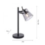 Stolní lampy dekorační - LD 15284-18 TINULA LED 1 ramenná stolní lampička černá se šňurovým vypínačem - LEUCHTEN DIREKT / JUST LIGHT - foto 3