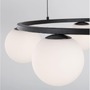 Kruhová - NV 9919603 Závěsné svítidlo JOLINE černý kov a hliník bílé opálové sklo LED 40W 240V 3200K IP20 - NOVA LUCE - foto 3
