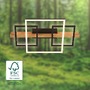 Hranatá - BRI 3840014 BRILONER Cadre LED stropní svítidlo, přímé a nepřímé osvětlení, 3-krokové spínání, 3 rámy, dekor dřeva, 55x30 cm, černá/dřevo 3840014 - foto 3