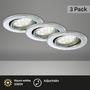 Kruhová - BRI 7225038 3ks sada LED vestavné svítidlo, pr. 8,6 cm, 3 W, chrom (starý kód: BRI 7225-038) - BRILONER - foto 3