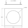Pro zapuštěná svítidla - IMPR 930975 Deko-Light příslušenství - redukční kroužek pro zapuštěná svítidla hranatý 240/180 mm, bílá - foto 3