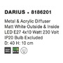 Downlight - NV 8186201 Stropní svítidlo DARIUS stropní svítidlo kov a akrylový difuzor matná bílá E27 4x12W - NOVA LUCE - foto 3