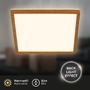 Hranatá - BRILO 7452314 Tava Wood LED stropní svítidlo, přímé a nepřímé osvětlení, ploché, imitace dřeva, 29x29 cm - BRILO - foto 3