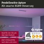 Podélná - P 78025 LED závěsné svítidlo Smart Home Zigbee 3.0 Aptare RGBW+ stmívatelné / 2x16W hliník kartáčovaný - PAULMANN - foto 3