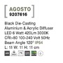 Nástěnná - NV 9207616 Venkovní nástěnné svítidlo AGOSTO černý hliník a akrylový difuzor LED 6W 3000K 100-240V 120st. IP54 - NOVA LUCE - foto 3