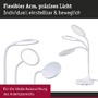 Stolní lampy pracovní - P 78015 LED stolní lampa na psací stůl Mejan 4000K 15W bílá mat - PAULMANN - foto 3