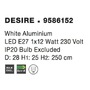 Dekorativní - NV 9586152 Závěsné svítidlo DESIRE bílý hliník E27 1x12W 230V IP20 bez žárovky - NOVA LUCE - foto 3