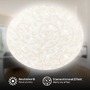 Kruhová - BRILO 3937016 Nebo stropní svítidlo pr.27,8 cm - 15W, 1800lm, LED, hvězdné nebe, neutrální bílá, bílé, květinový vzor - BRILO - foto 3