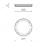 Nástěnná - AZZ AZ2187 LED Stropní a nástěnné přisazené svítidlo Azzardo Fano Round dark grey AZ2187 9W 750lm 3000K IP54 22cm kulaté tmavě šedé - AZZARDO - foto 3