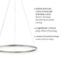 Kruhová - LD 15394-95 RITUS LED závěsné svítidlo kruhové, stmívatelné, hliník, 3 krokové stmívání, teplá bílá krokově stmívatelné 3000K - LEUCHTEN DIREKT / JUST LIGHT - foto 3