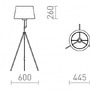 Stojací lampy - RED R14066 LUTON/RIDICK stojanová lesklá černá zlatá fólie/černá/kov 230V E27 11W - RED - DESIGN RENDL - foto 3