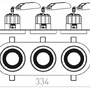 Hranatá - RED R13246 SHARM R III zápustná perleťová zlatá/hnědá 230V LED 3x10W 24° 3000K - RED - DESIGN RENDL - foto 3