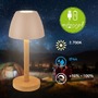 Stolní lampy dekorační - BRILO 7661011 BRILONER Serina Wood stolní lampa - 2,5W, 200lm, bezdrátová, LED, dotykový vypínač, IP44, stmívatelná, béžová/dřevo 7661011 - foto 3