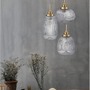 Vícečetná - NV 9731214 Závěsné svítidlo MOND saténový zlatý kov čiré sklo E14 3x5W 230V IP20 bez žárovky - NOVA LUCE - foto 3