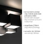 Dekorativní - LD 14114-18 TETRIS LED stropní svítidlo černé tvar kostky s přímým a nepřímým osvětlením do obývacího pokoje 3000K - JUST LIGHT - foto 3