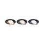 Kruhová - P 92258 LED vestavné svítidlo White Select Aumus 3ks sada kruhové 105mm 90° 3x5W 230V stmívatelné 2700 - 6500K černá - PAULMANN - foto 3