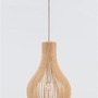 Kónická - NV 9138061 Závěsné svítidlo SOHO přírodní dřevo hnědý textilní kabel dřevěná rozeta E27 1x12W 230V IP20 bez žárovky - NOVA LUCE - foto 3