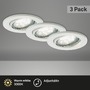 Kruhová - BRI 7225036 3ks sada LED vestavné svítidlo, pr. 8,6 cm, 3 W, bílé (starý kód: BRI 7225-036) - BRILONER - foto 3