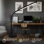 Stolní lampy pracovní - BRILO 7660015 Mura stolní lampička - 6W, 600lm, LED, stmívatelné, dotykový vypínač, nastavitelné, černá - BRILO - foto 3