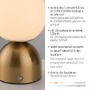 Stolní lampy dekorační - LD 19218-12 Kolekce Schöner Wohnen LED bateriové stolní svítidlo RUDI, zlatá, nabíjecí přes USB, 3000-6000K - JUST LIGHT - foto 3