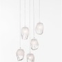 Vícečetná - NV 9160235 Závěsné svítidlo ICE bílé sklo s přechody a bílý kov G9 5x5W 230V IP20 bez žárovky - NOVA LUCE - foto 3