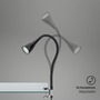 Stolní lampy s klipem - BRI 2762-015P Flexibilní svítidlo se svorkou 60 cm 1xGU10 3W 250lm černá - BRILONER - foto 3
