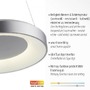 Kruhová - LD 17075-21 KETO ANIKA LED závěsné svítidlo stříbrné ovládané přes aplikaci Tuya stmívatelné RGB+CCT RGB+2700-5000K - LEUCHTEN DIREKT / JUST LIGHT - foto 3