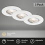 Kruhová - BRI 7048-036 3ks sada LED vestavné svítidlo, pr. 9 cm, 4,9 W, bílé - BRILONER - foto 3