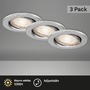 Kruhová - BRI 7147-039 3ks LED vestavné svítidlo, pr. 8,6 cm, 5 W, hliník - BRILONER - foto 3