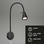 S ramenem - BRI 2082-015 Flexibilní nástěnné svítidlo 45 cm 1xGU10 5W 400lm černá - BRILONER - foto 3