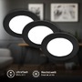 Kruhová - BRI 7993035 Jeft vestavná svítidla 120mm 3ks sada - 230V, 6W, 660lm, LED, neutrální bílá, černá - BRILONER - foto 3