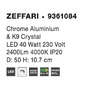 Dekorativní - NV 9361084 Stropní svítidlo ZEFFARI chromovaný hliník a K9 křišťál LED 40W 230V 4000K IP20 - NOVA LUCE - foto 3