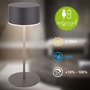 Stolní lampy dekorační - BRILO 7629015 Kira stolní lampička - 3W, 200lm, bezdrátová, LED, dotykový vypínač, stmívatelné, antracit - BRILO - foto 3