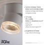 Bodová - PN 6862-16 Paul Neuhaus LED stropní svítidlo PURE-NOLA bílé 2 ramenné otočné stmívatelné krokově stmívatelné 3000K - PAUL NEUHAUS - foto 3