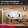 Kruhová - P 94948 LED vestavné svítidlo Base GU10 Flat výklopné 4W 230V 2700K kov kartáčovaný - PAULMANN - foto 3