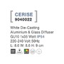 Přisazená - NV 9040022 Venkovní stropní svítidlo CERISE bílý litý hliník a skleněný difuzor GU10 1x7W IP54 220-240V bez žárovky - NOVA LUCE - foto 3
