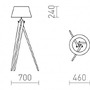 Stojací lampy - RED R14043 AMBITUS 46 stojanová krémově bílá bambus 230V E27 11W - RED - DESIGN RENDL - foto 3