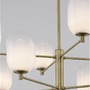 Dekorativní - NV 9009245 Závěsné svítidlo BALOR opálové sklo a mosazný kov 8xG9 - NOVA LUCE - foto 3