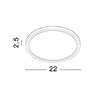 Kruhová - NV 9060186 Stropní svítidlo DIXIE LED stropní svítidlo bílá 18W 3000K/4000K/6500K D220 H25 - NOVA LUCE - foto 3