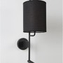 Dekorativní - NV 9180512 Nástěnné svítidlo YAMA černé stínidlo a černý hliník nastavitelné - vypínač na těle E27 1x12W 230V IP20 bez žárovky LED Samsung 3W 3000K čtecí lampička - NOVA LUCE - foto 3