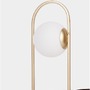 Stolní lampy dekorační - NV 9695225 Stolní lampa HOOK saténový zlatý kov a opálové bílé sklo LED 4.8W 230V 3000K IP20 - NOVA LUCE - foto 3