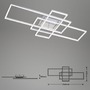 Hranatá - BRILO 3156018 LED CCT rám 104 cm 2x19W 2500lm chrom (starý kód: BRILO 3156-018) - BRILO - foto 3