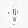 E14 - LED svíčka žárovka E14 C35 Zlaté sklo - foto 3