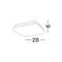 Přisazená - NV 9521002 Venkovní stropní svítidlo TOMMY tmavě šedý ABS a akrylový difuzor LED 24W 3000K 220-240V 85st. IP54 - NOVA LUCE - foto 3