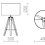 Stolní lampy dekorační - RED R14042 ALVIS/RON 40 stolní Polycotton bílá/bambus 230V E27 11W - RED - DESIGN RENDL - foto 3