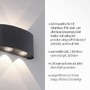 Nástěnná - PN 9487-13 CARLO LED nástěnná lampa, 4 bodové, antracit, venkovní i vnitřní, dekorativní 3000K - PAUL NEUHAUS - foto 3