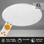 Kruhová - BRILO 3368-016 LED stropní svítidlo hvězdné nebe, CCT, noční světlo, dálkový ovladač, stmívatelné - BRILO - foto 3